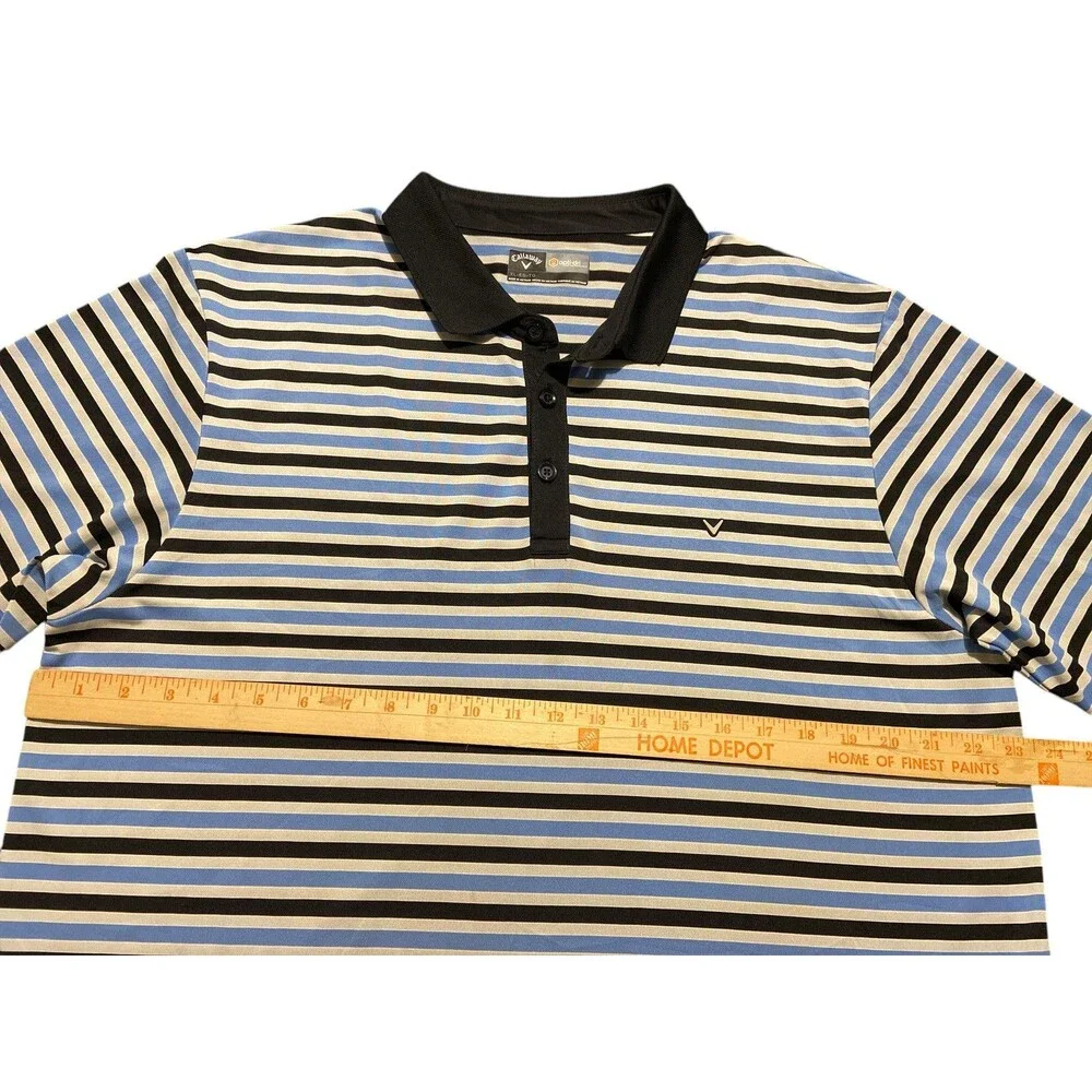 Callaway Shirt Mens Sz XL/TG Golf‎ Polo T-shirt striped short sleeve Multicolor